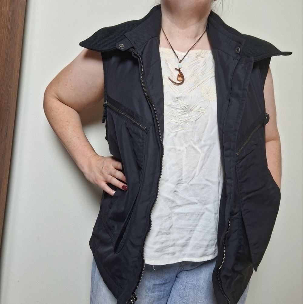 Allegri Black Neutral Women's Puffer Vest Size Large